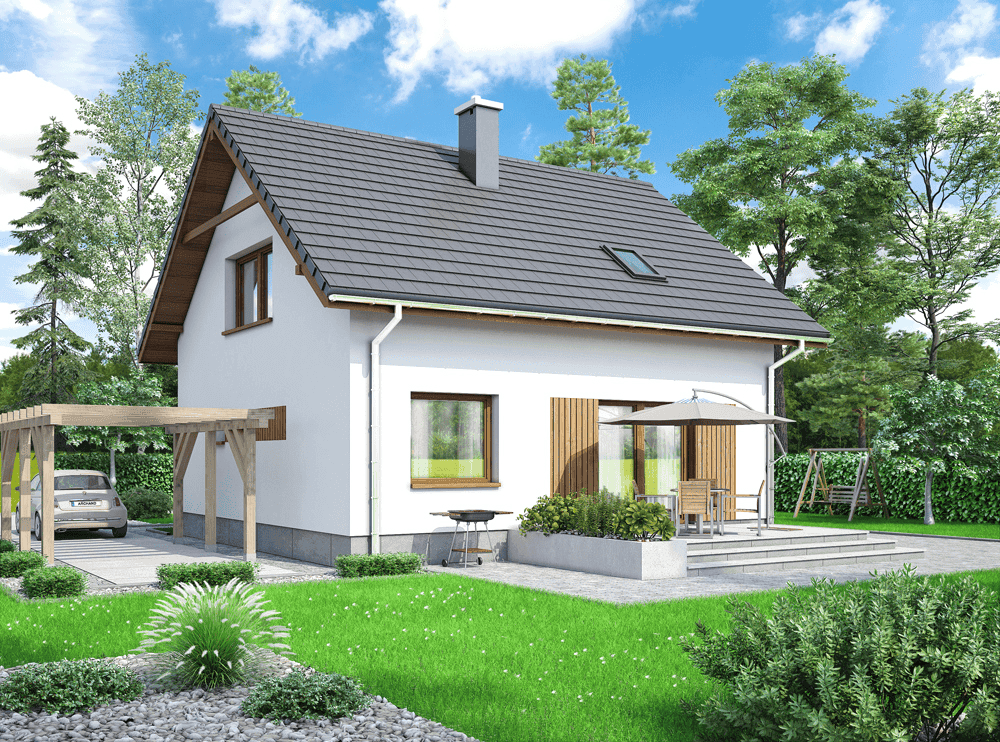 Wizualizacja domu jednorodzinnego Monte 4