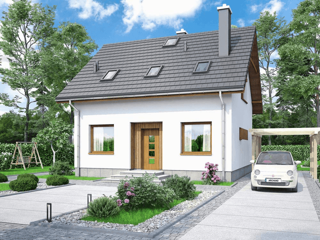 Wizualizacja domu jednorodzinnego Monte 4