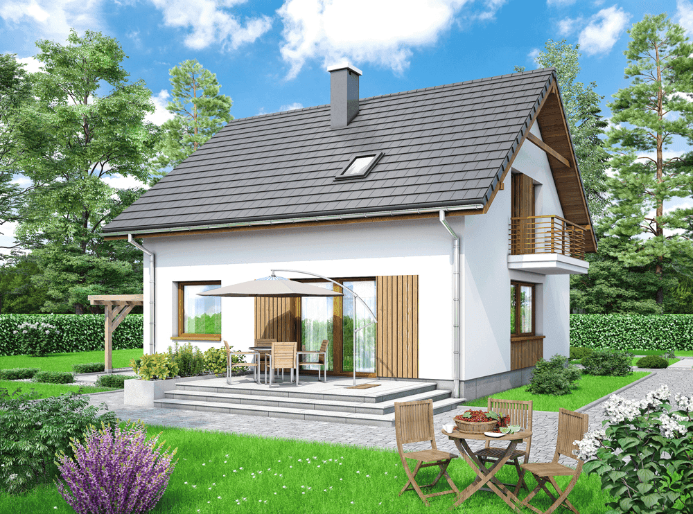 Wizualizacja domu jednorodzinnego Monte 4