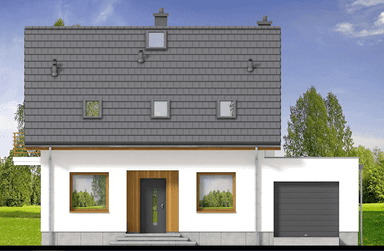 Elewacja lewa domu jednorodzinnego Monte 5