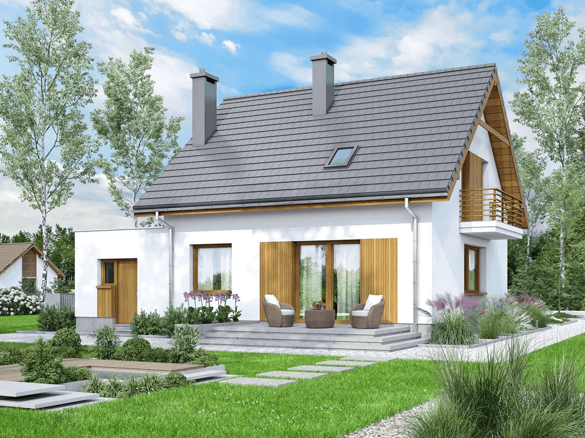 Wizualizacja domu jednorodzinnego Monte 5