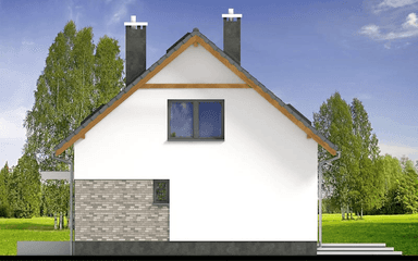 Elewacja prawa domu jednorodzinnego Monte modern