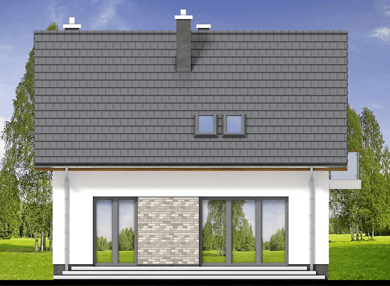 Elewacja tylna domu jednorodzinnego Monte modern