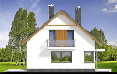 Elewacja lewa domu jednorodzinnego Monte modern