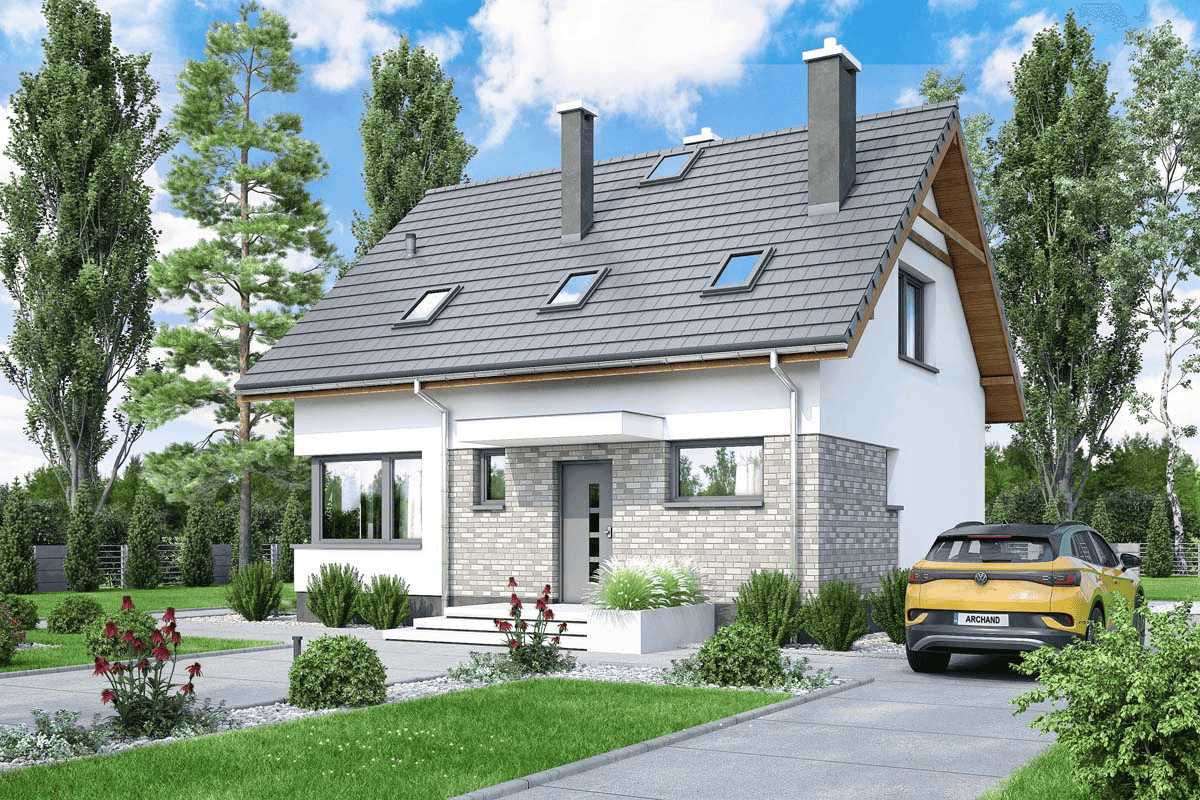 Wizualizacja domu jednorodzinnego Monte modern