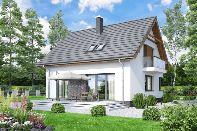 Wizualizacja domu jednorodzinnego Monte modern