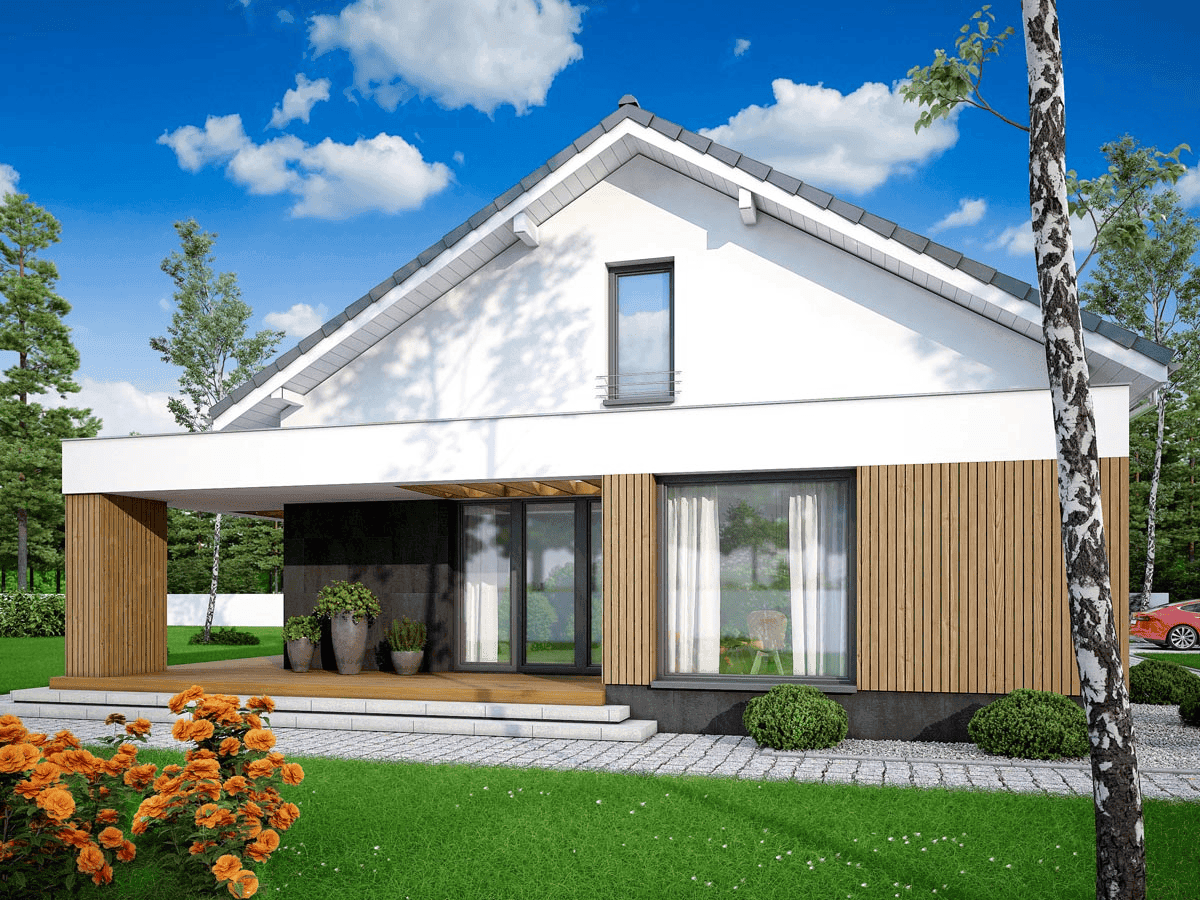 Wizualizacja domu jednorodzinnego Papaja