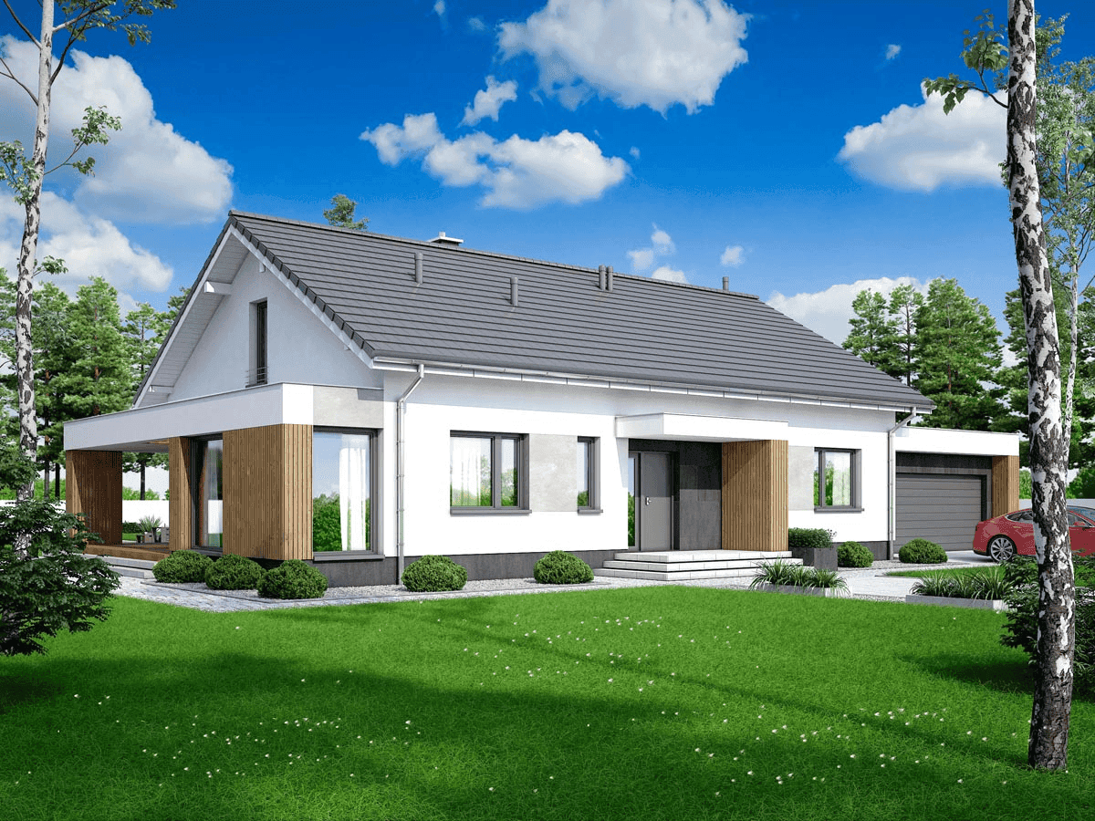Wizualizacja domu jednorodzinnego Papaja