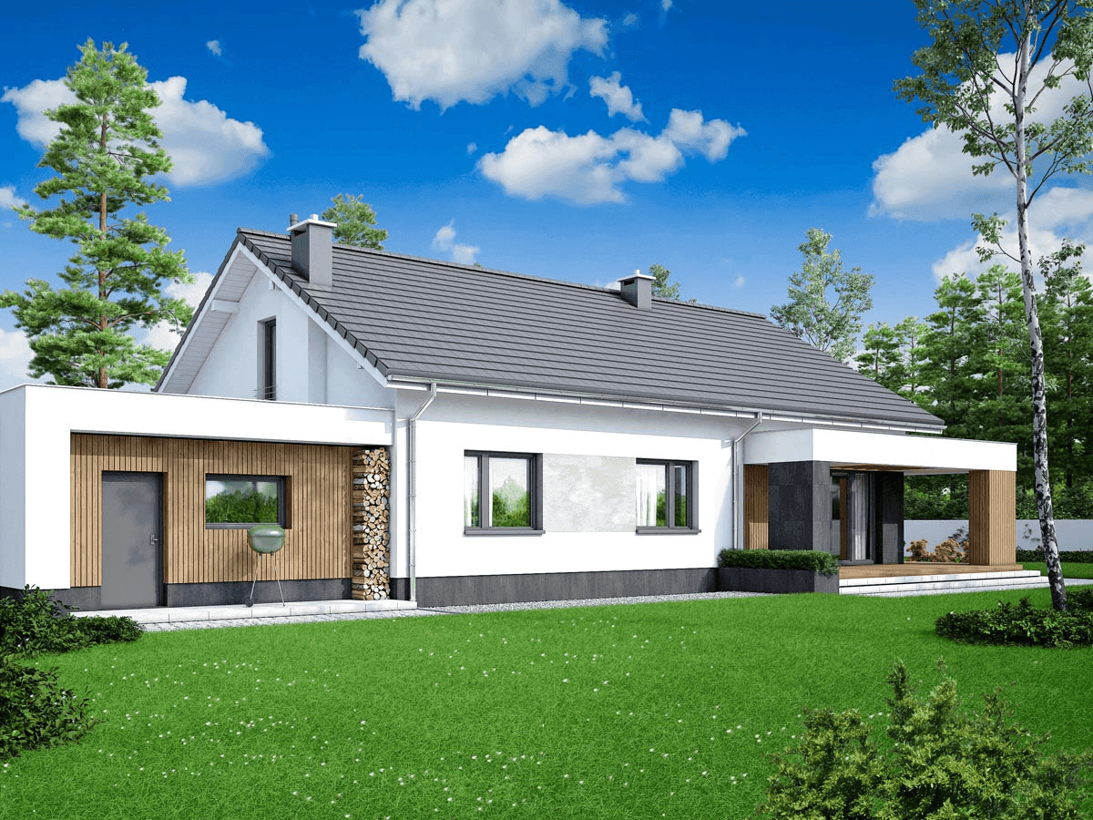 Wizualizacja domu jednorodzinnego Papaja