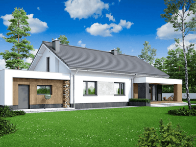 Wizualizacja domu jednorodzinnego Papaja