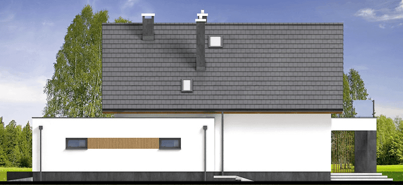 elewacja lewa domu jednorodzinnego Perfetto