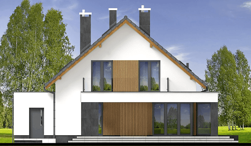 elewacja tylna domu jednorodzinnego Perfetto