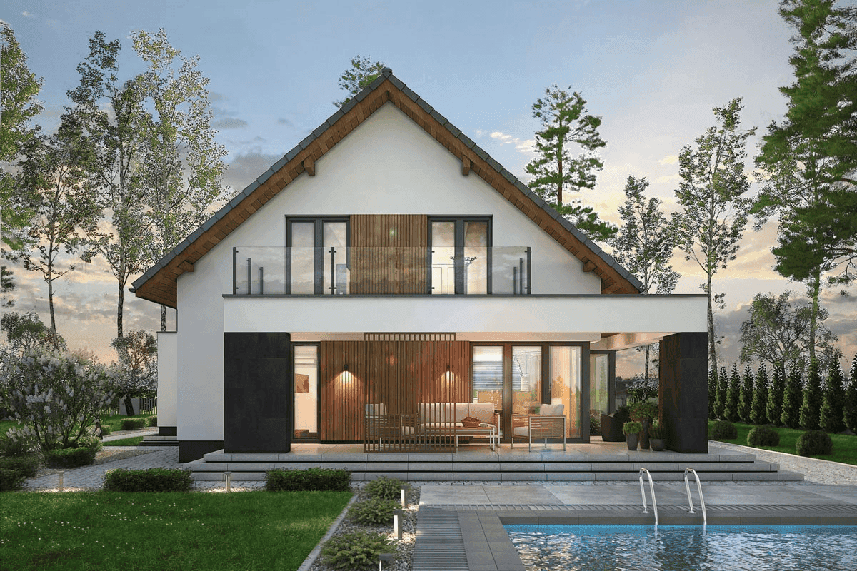 wizualizacja domu jednorodzinnego Perfetto