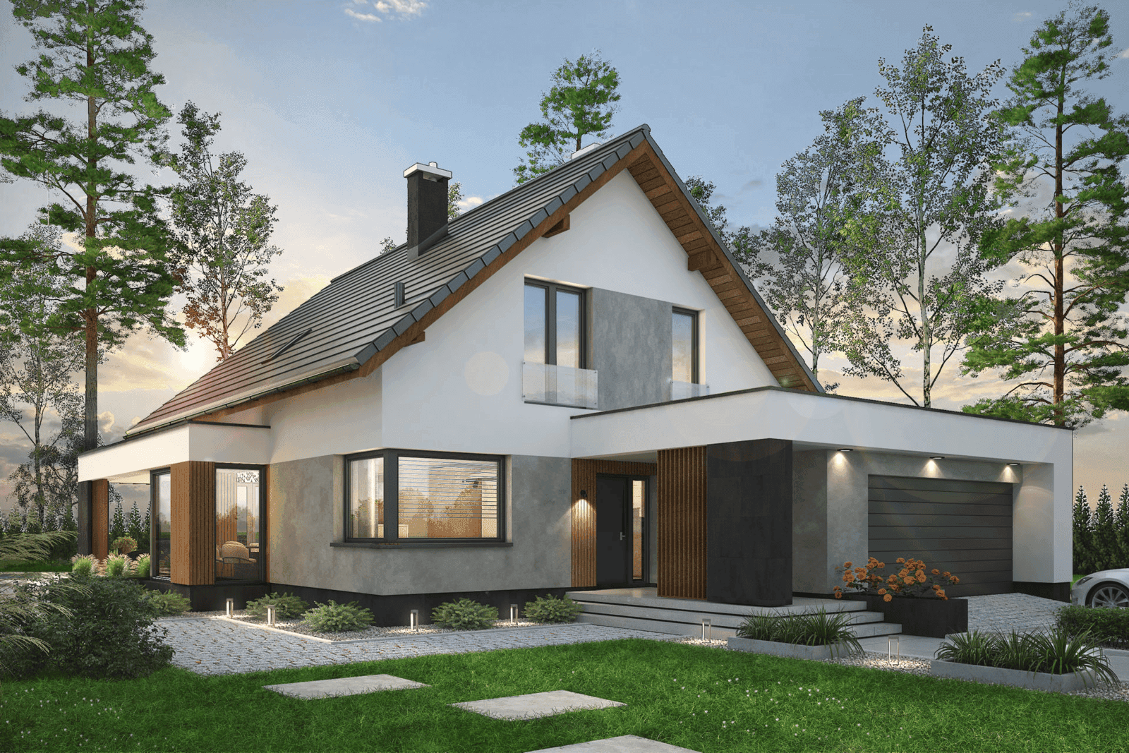 wizualizacja domu jednorodzinnego Perfetto