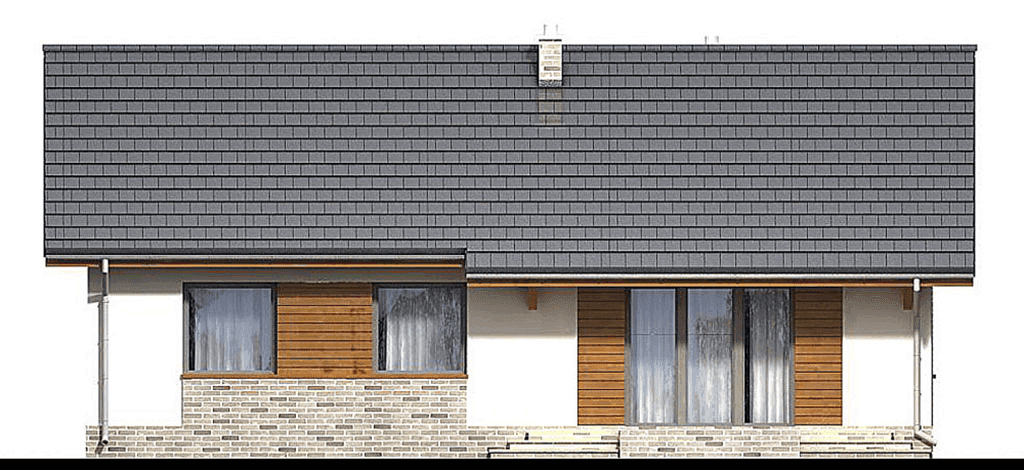 elewacja tylna domu jednorodzinnego Pesto
