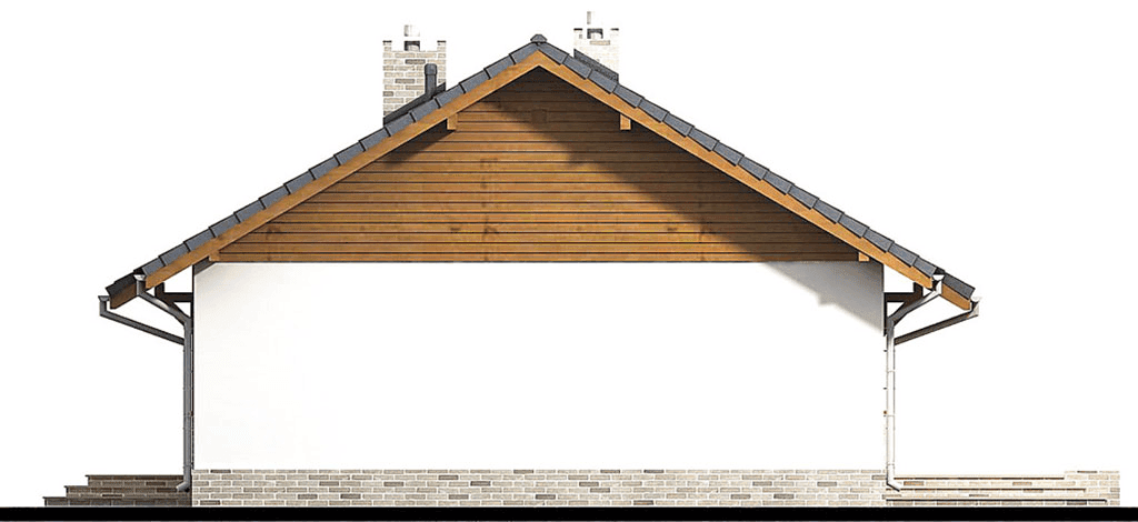 elewacja lewa domu jednorodzinnego Pesto