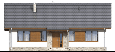 elewacja frontowa domu jednorodzinnego Pesto