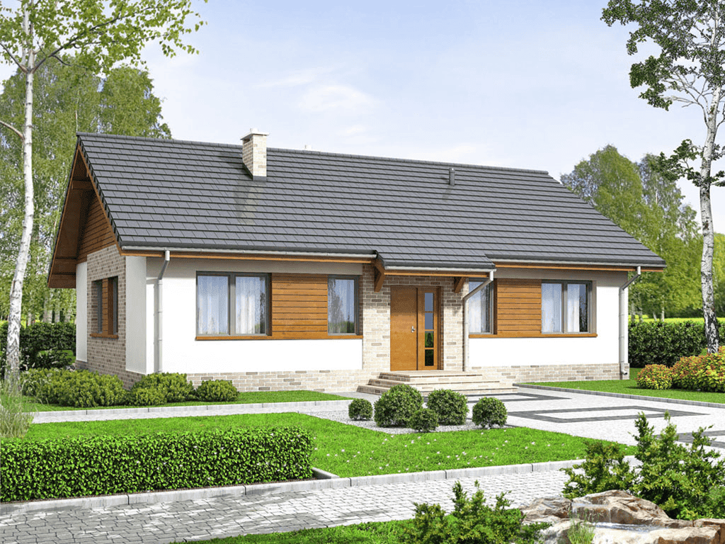 wizualizacja domu jednorodzinnego Pesto