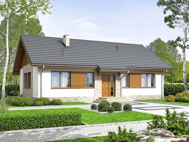 wizualizacja domu jednorodzinnego Pesto