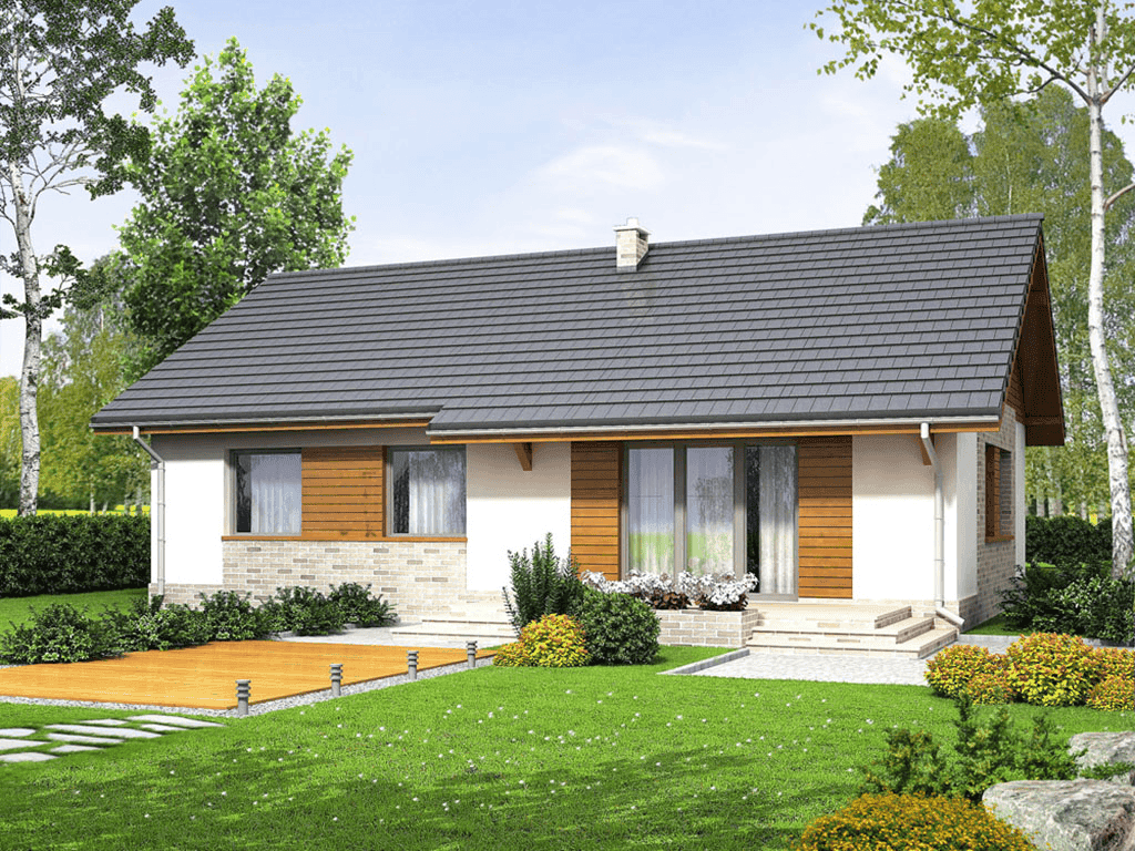 wizualizacja domu jednorodzinnego Pesto