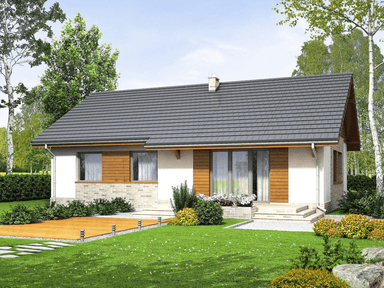 wizualizacja domu jednorodzinnego Pesto