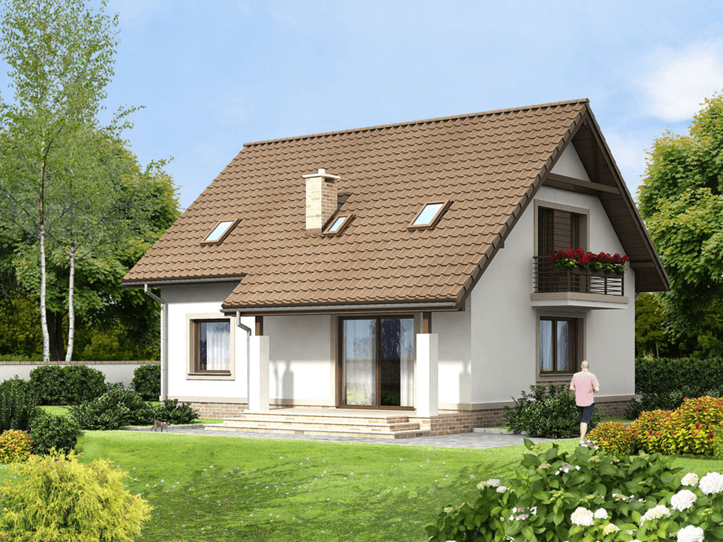 Wizualizacja domu jednorodzinnego Pinia