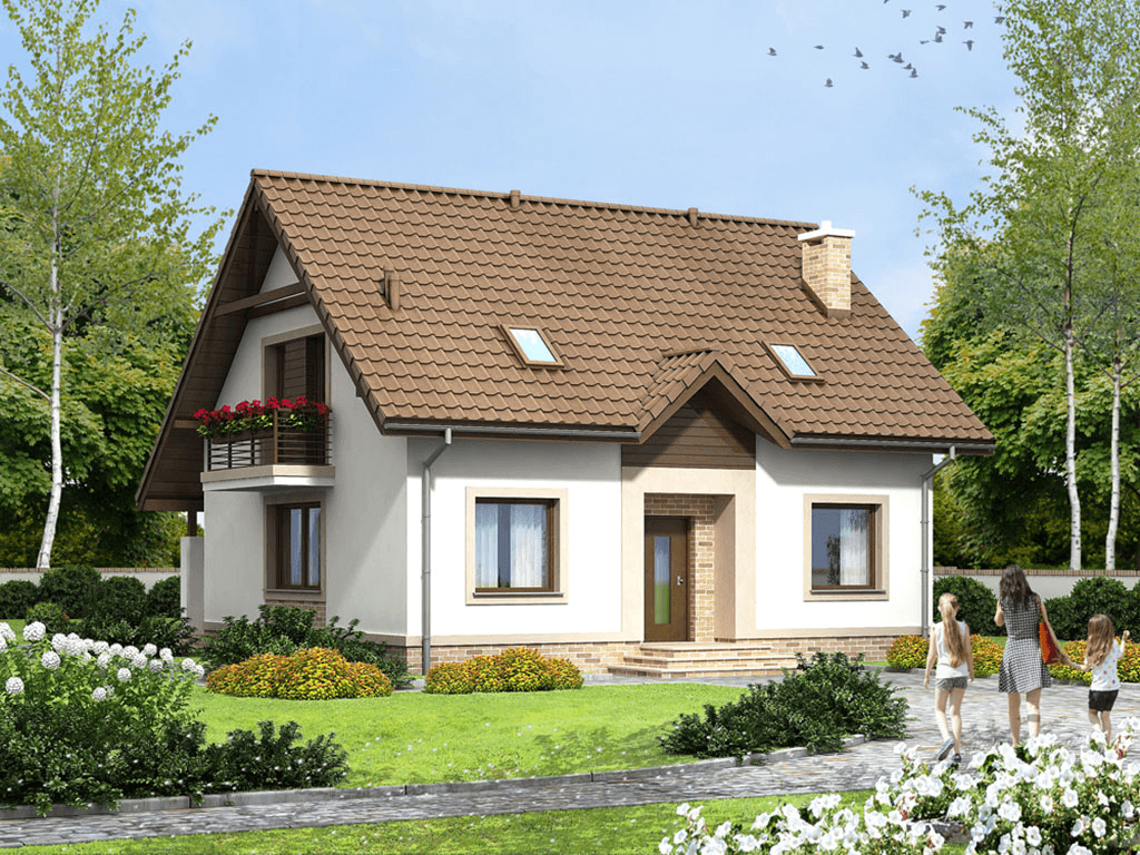 Wizualizacja domu jednorodzinnego Pinia