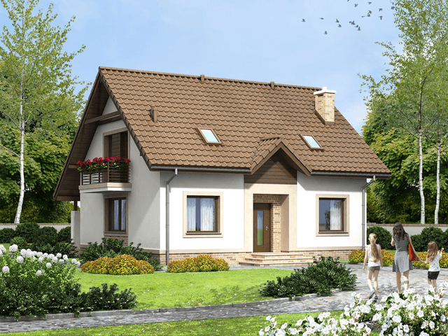 Wizualizacja domu jednorodzinnego Pinia