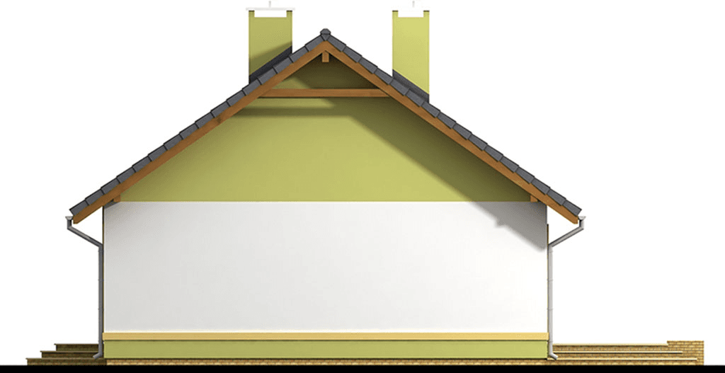 elewacja lewa domu jednorodzinnego Pistacja 2