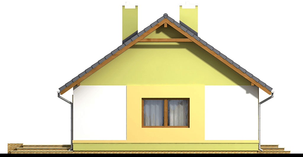 elewacja prawa domu jednorodzinnego Pistacja 2