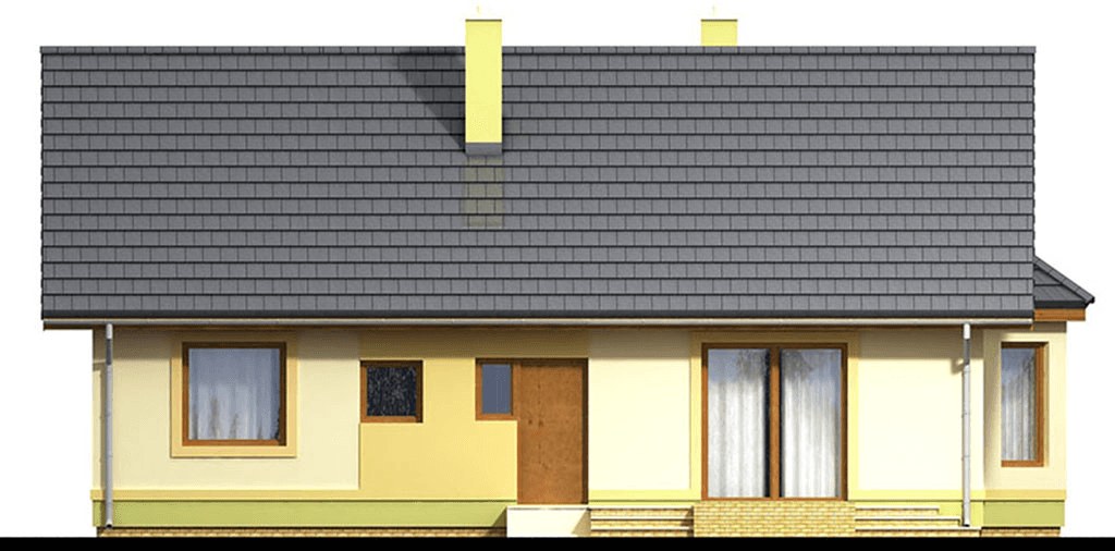 Elewacja tylna domu jednorodzinnego Pistacja 3