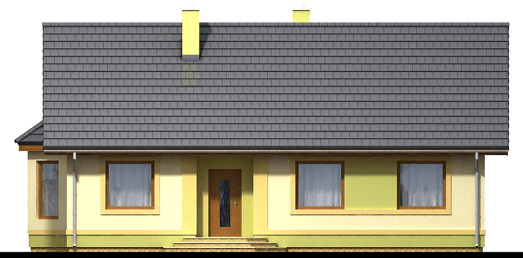 Elewacja frontowa domu jednorodzinnego Pistacja 3