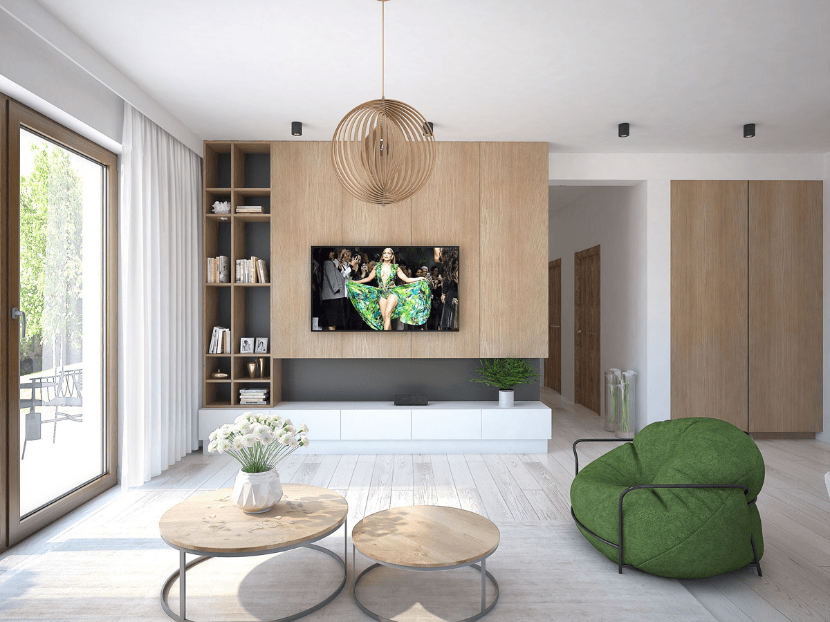 Wizualizacja domu jednorodzinnego Pistacja