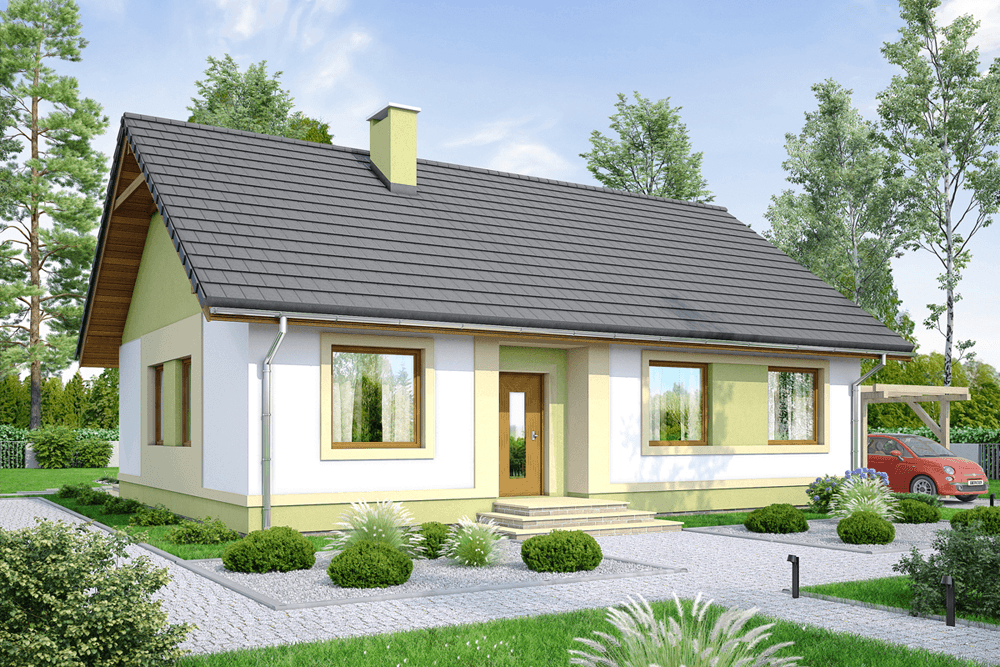 Wizualizacja domu jednorodzinnego Pistacja