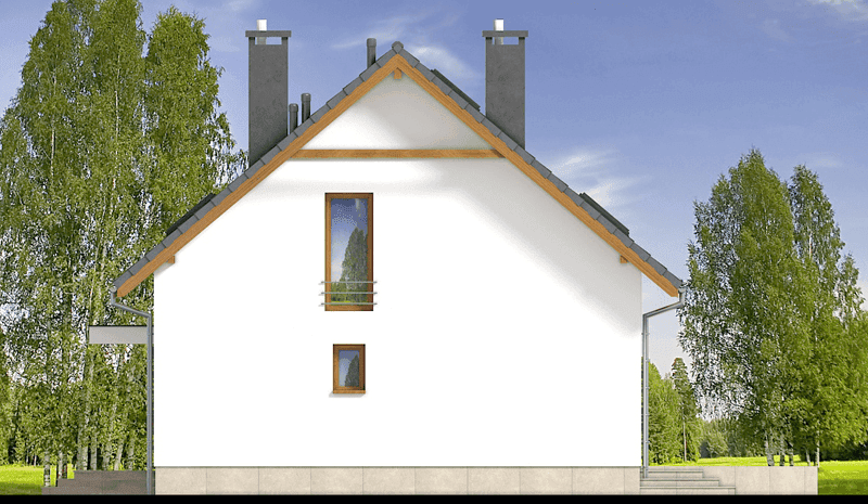 elewacja lewa domu jednorodzinnego Rodzimek