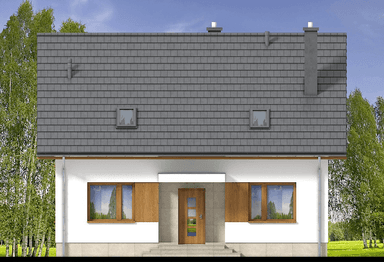 elewacja frontowa domu jednorodzinnego Rodzimek