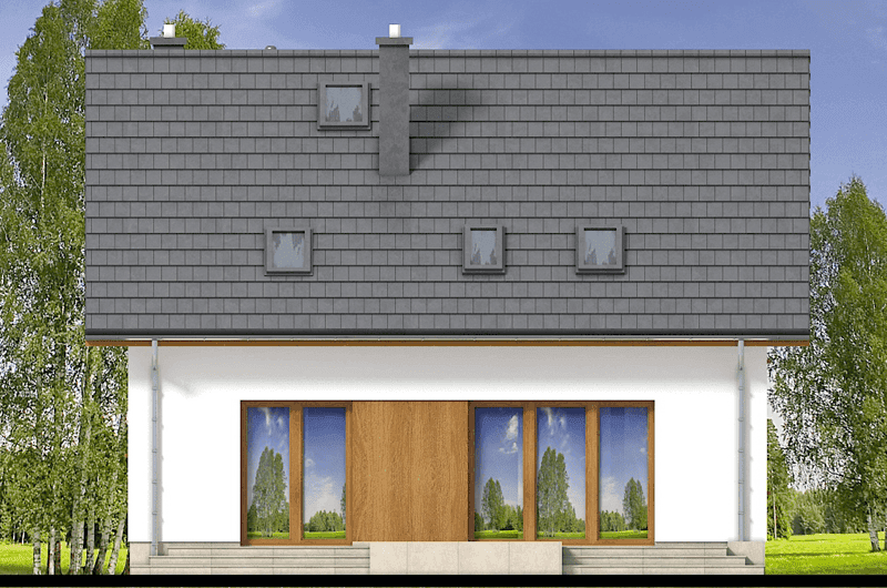 elewacja tylna domu jednorodzinnego Rodzimek
