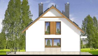 elewacja prawa domu jednorodzinnego Rodzimek