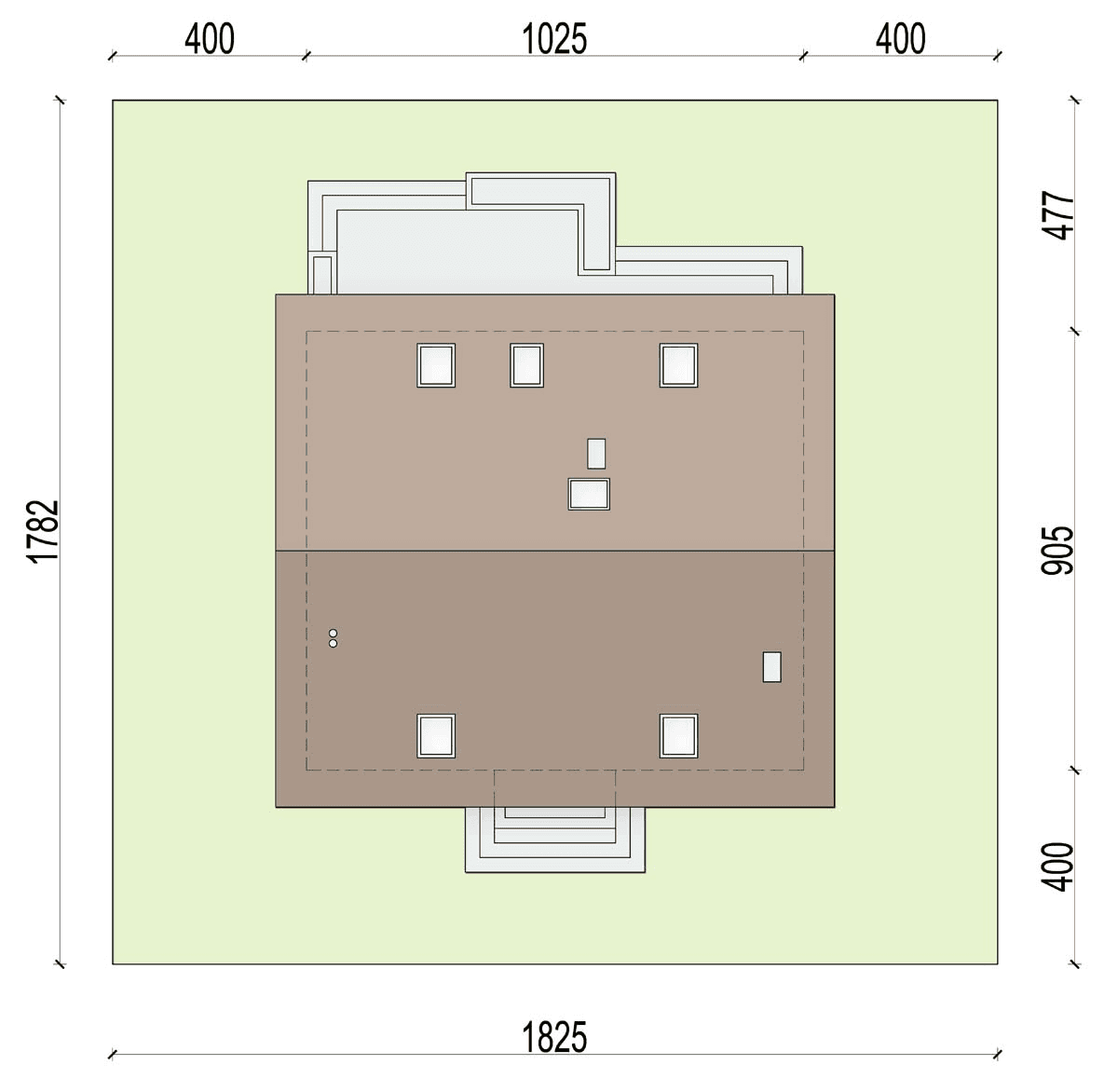 rzut usytuowania domu jednorodzinnego Rodzimek