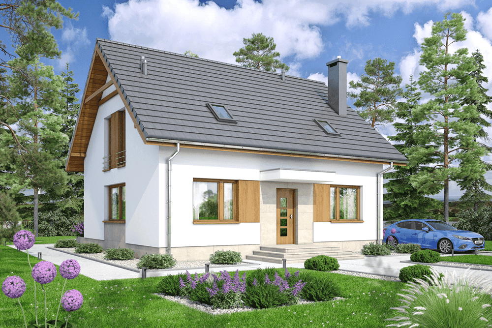 wizualizacja domu jednorodzinnego Rodzimek