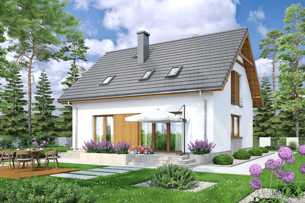 wizualizacja domu jednorodzinnego Rodzimek