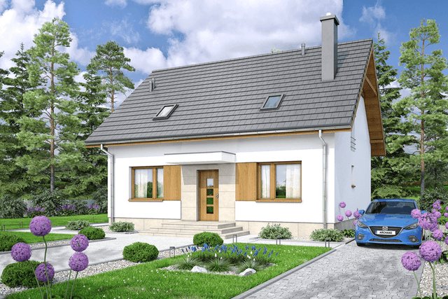 wizualizacja domu jednorodzinnego Rodzimek