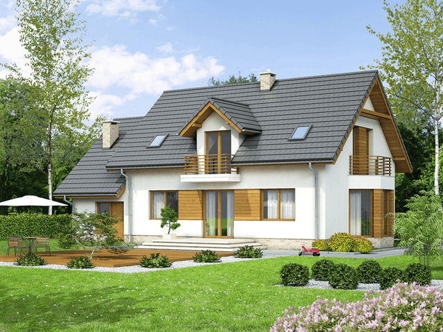 Wizualizacja domu jednorodzinnego Roibos