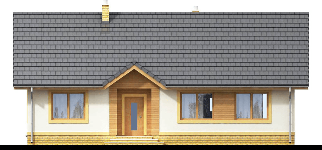 Elewacja frontowa domu jednorodzinnego Sezam 2