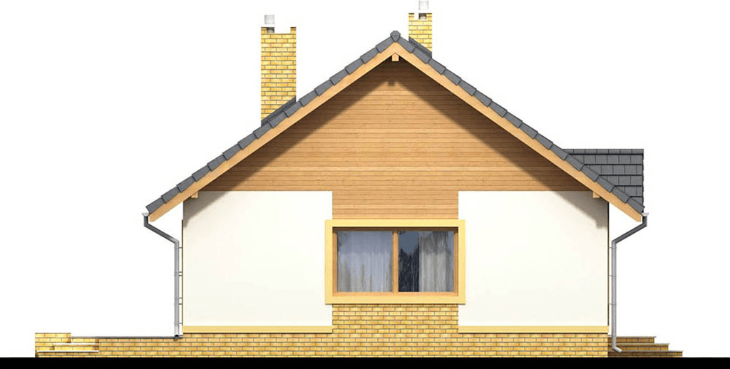 Elewacja lewa domu jednorodzinnego Sezam 2