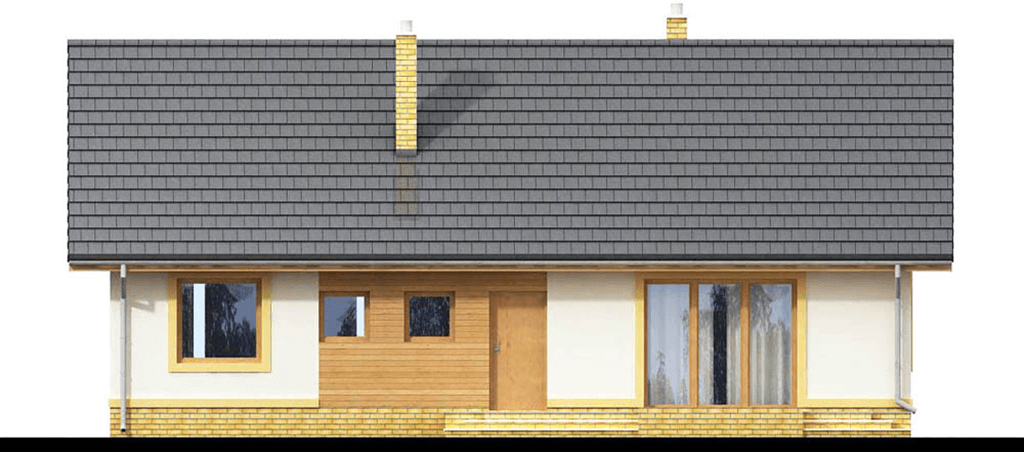 Elewacja tylna domu jednorodzinnego Sezam 2