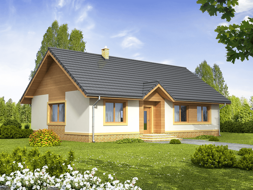 Wizualizacja domu jednorodzinnego Sezam 2