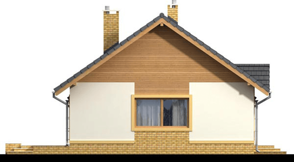 Elewacja lewa domu jednorodzinnego Sezam 2 G1