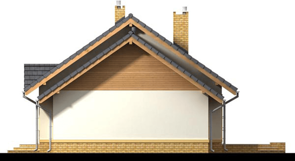 Elewacja prawa domu jednorodzinnego Sezam 2 G1