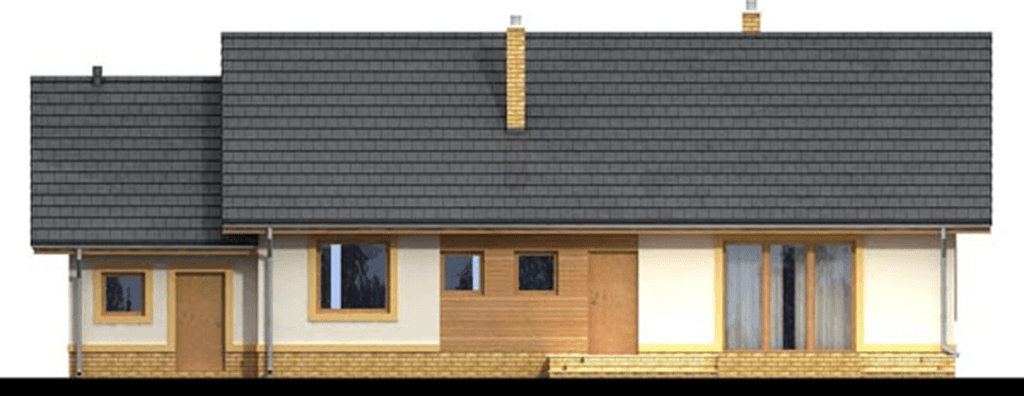 Elewacja tylna domu jednorodzinnego Sezam 2 G1